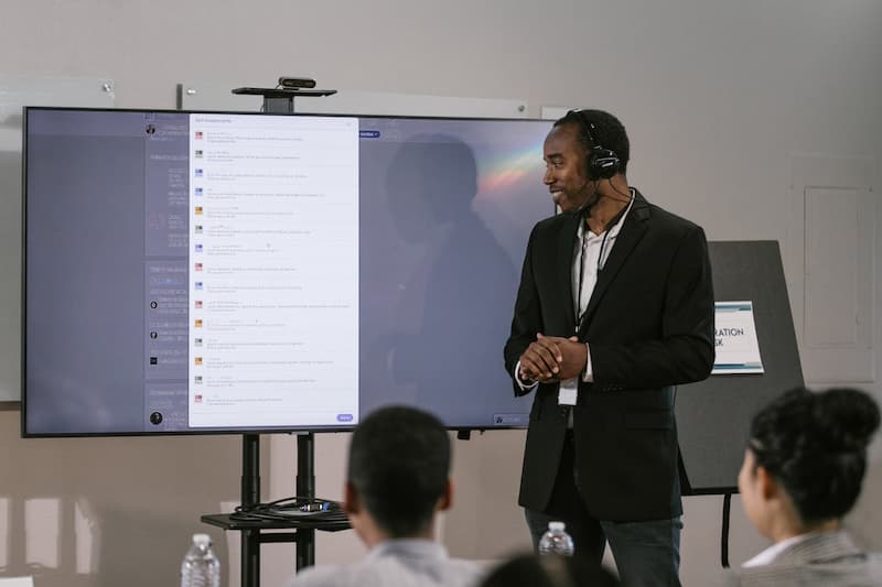 Un coach professionnel au travail