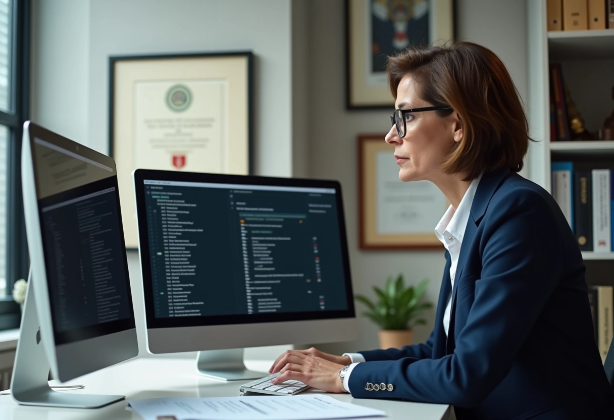 Responsable des admissions examinant des classements d