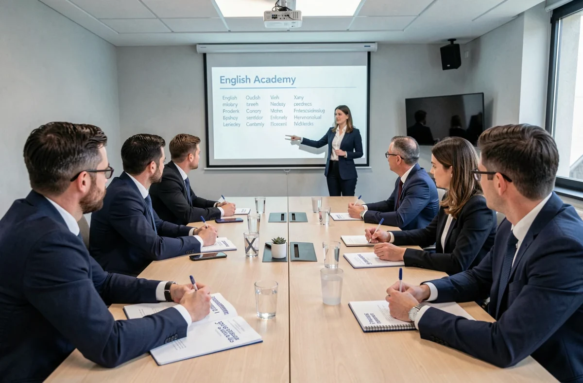 Formation d'anglais professionnel en salle chez English Academy Lyon