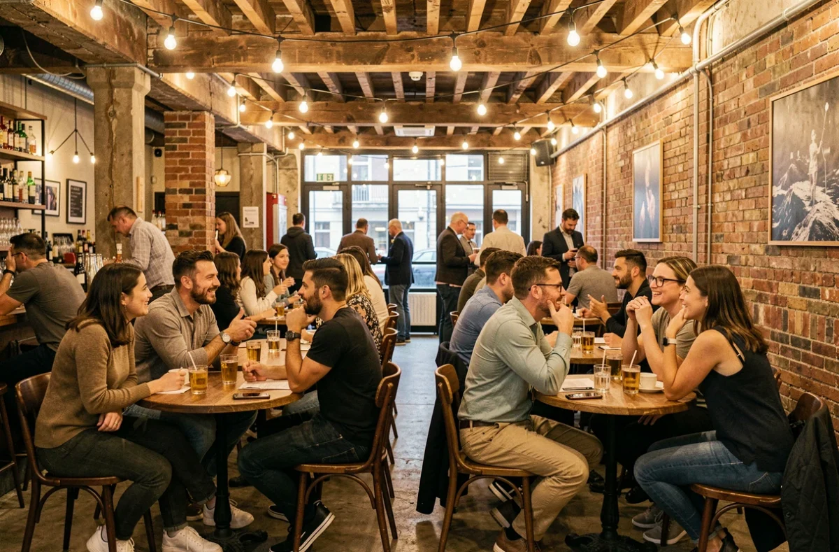 Échange linguistique Franglish dans un bar tendance de Lyon