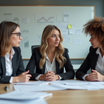 Groupe de professionnels en réunion stratégique d'entreprise