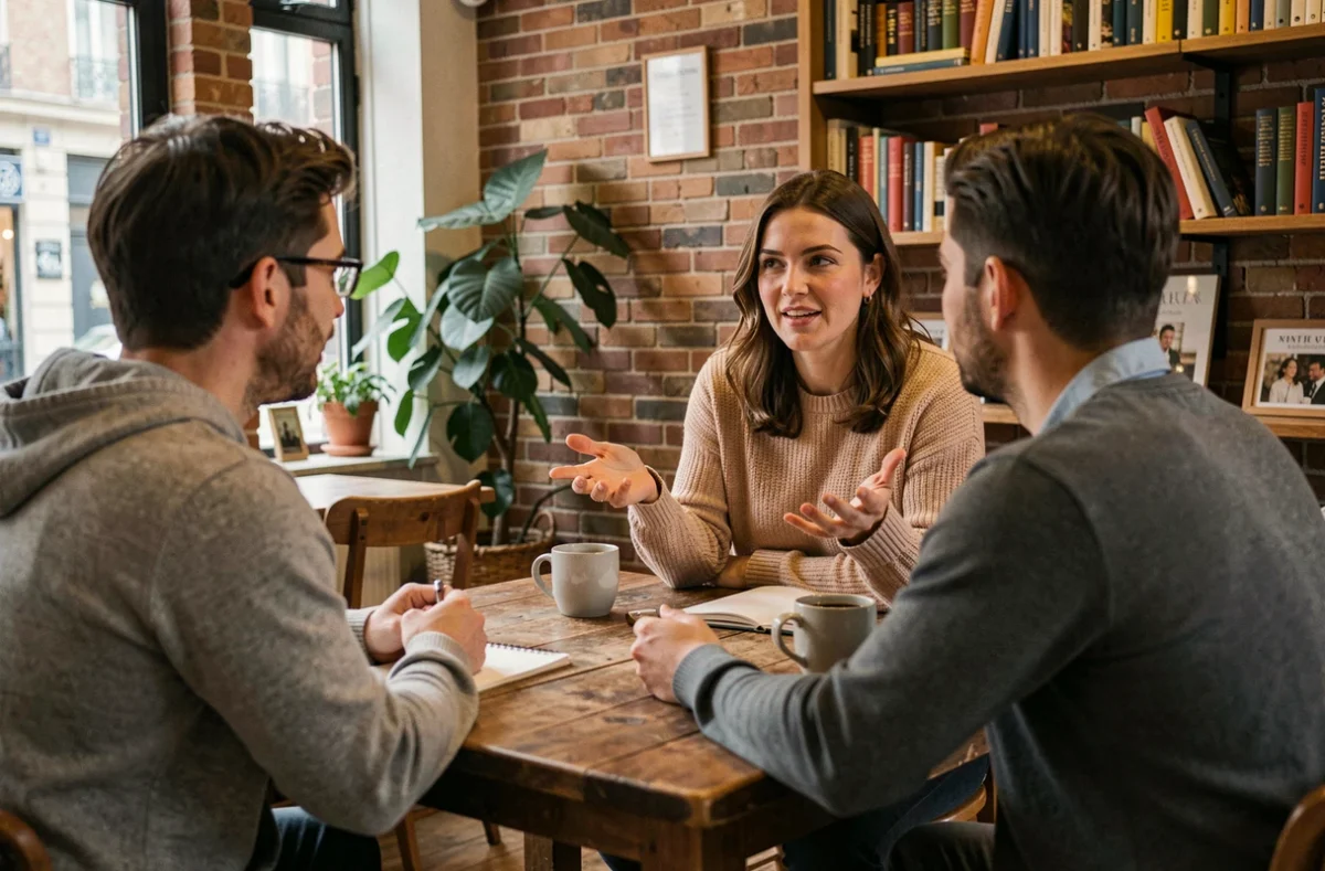 Cours d'anglais conversationnel dans un espace convivial chez Lyon English